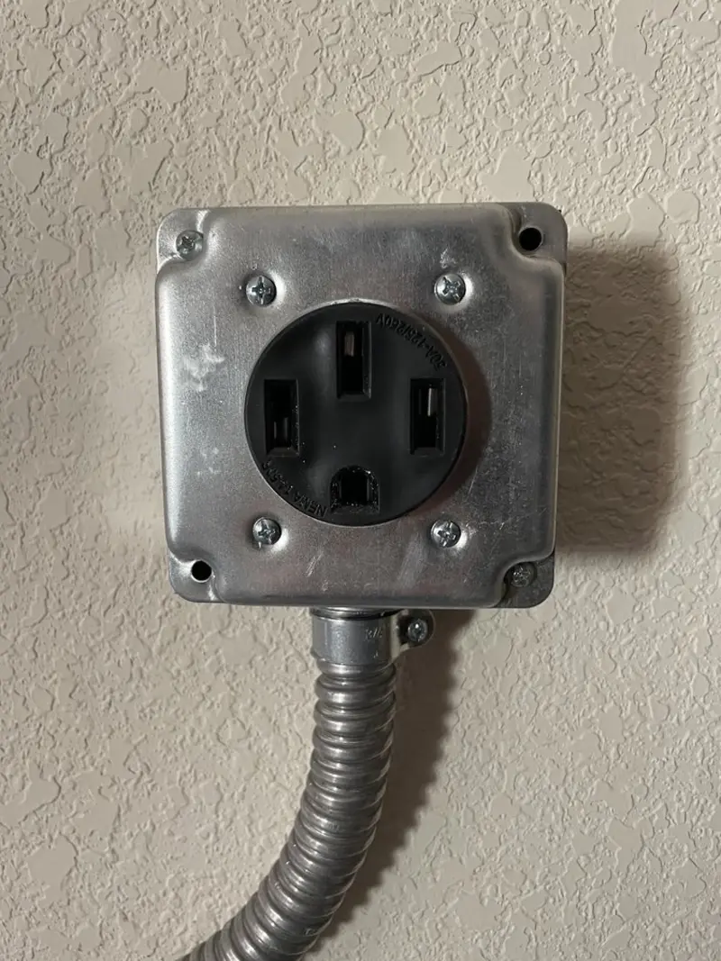 NEMA 14-50 outlet installed for Electrical Panel Upgrade in Lolo